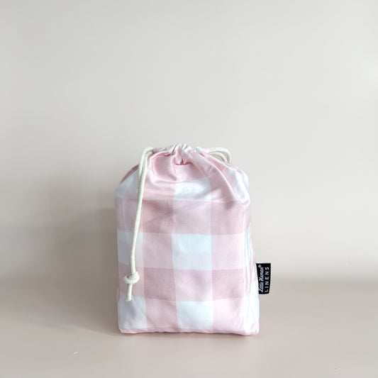 Small Bassinet Waterproof Sheet - Pink Gingham