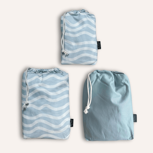 Bundle Box - Bright Waves & Steel Blue - Little Human Linens