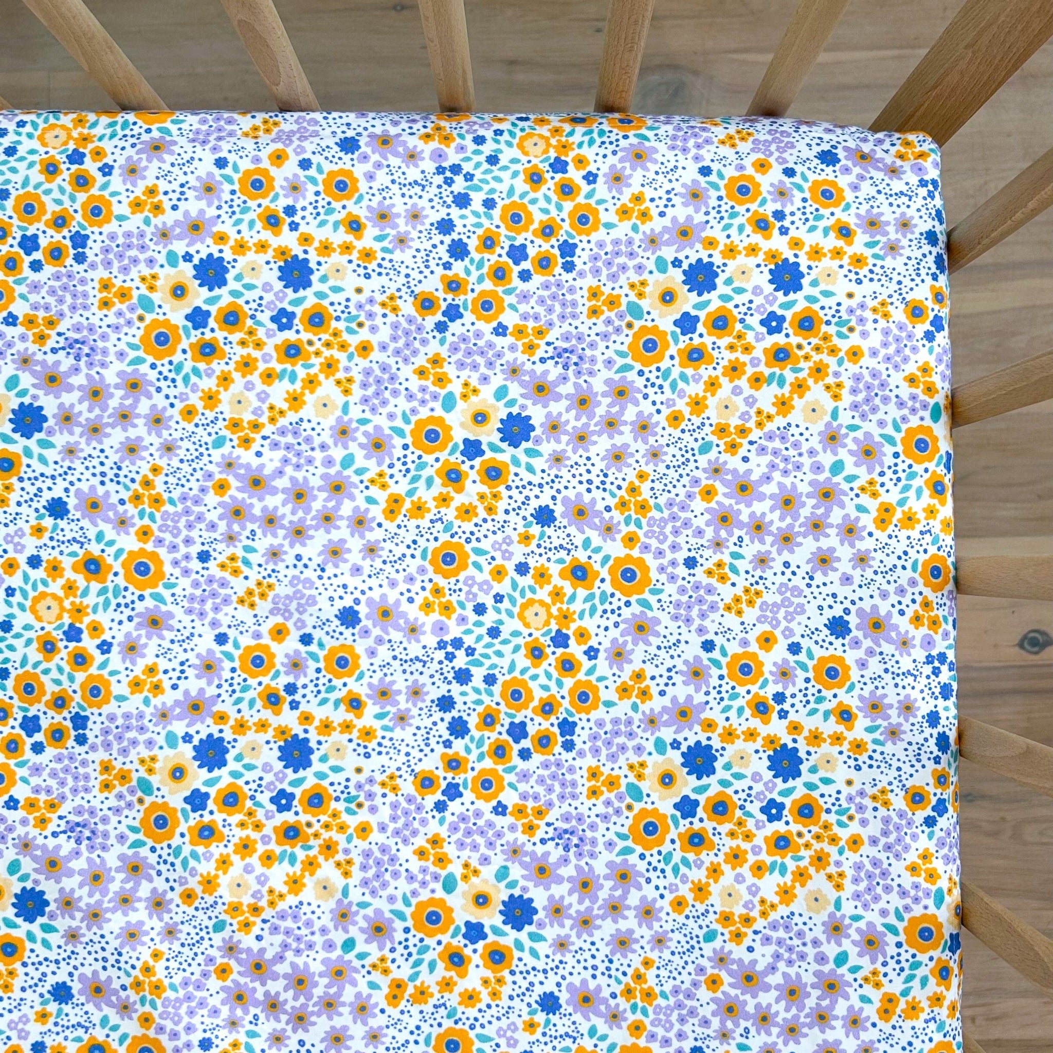 Cot Waterproof Sheet - Summer Flowers - Little Human Linens